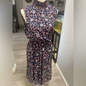 Floral Sleeveless Mock Neck Dress Size 4.